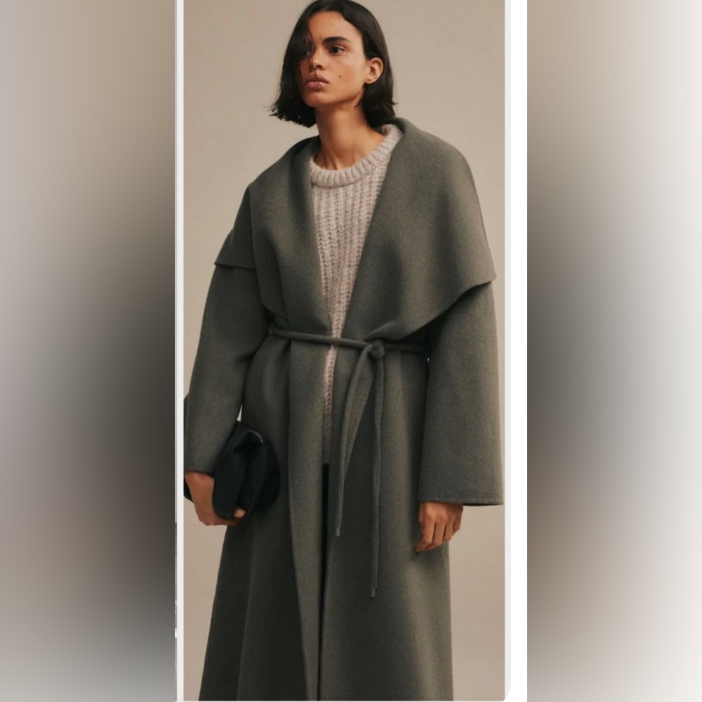 NEW Mango green wool coat